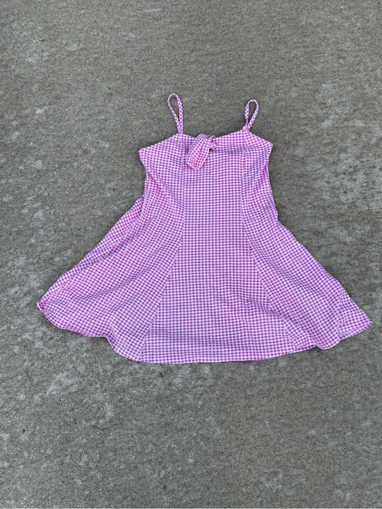 Vintage Other - Vintage Pink Gingham Spaghetti Strap Sundress Size 10/12 USA